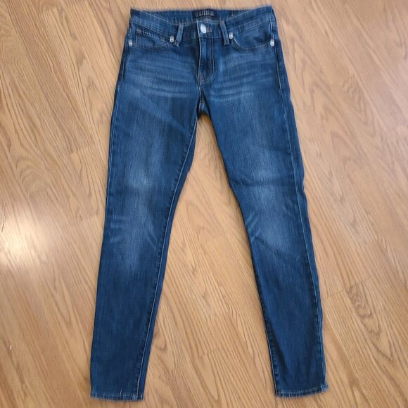 LUCKY BRAND LOW-RISE STELLA SKINNY JEANS STRETCH DENIM DARK DISTRESSED sz 2/26 - Picture 1 of 6